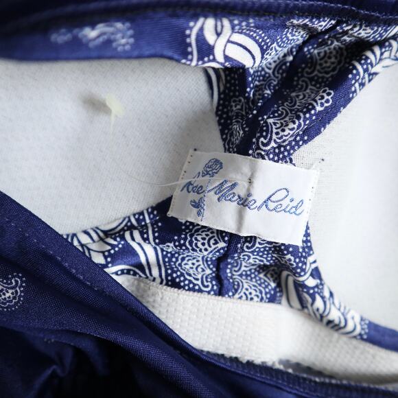 Vintage 1960s Size S Rose Marie Reid Skirted One Piece Bathing Suit Blue - Picture 8 of 9